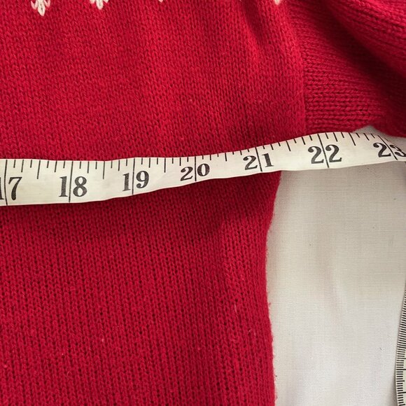 Its Our Time Christmas Sweater Owl Snowflakes Red Womens Size Large - Picture 7 of 7